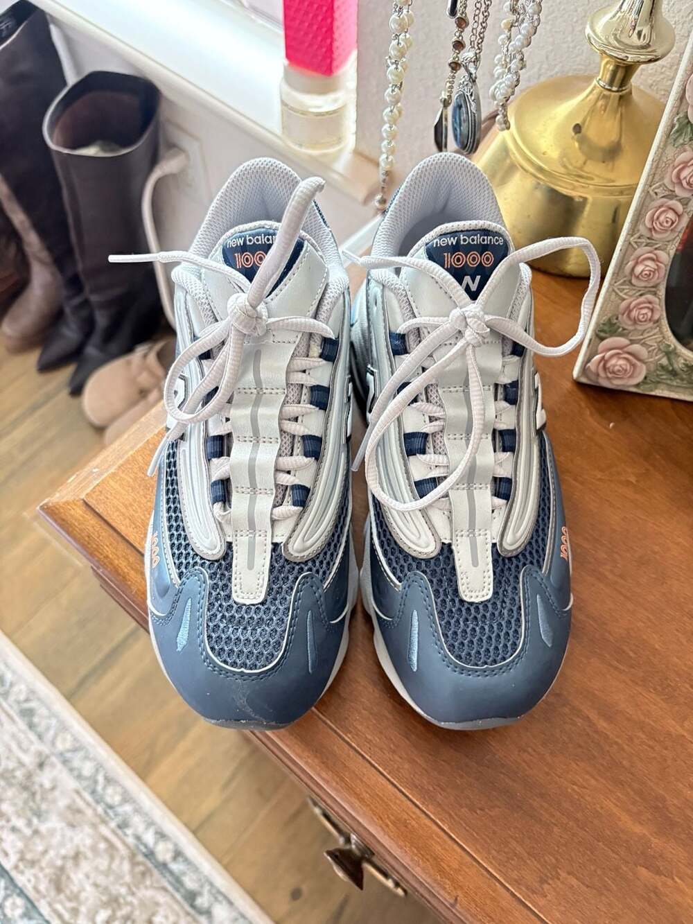 New Balance 1000 Size 5.5 Blue Grey Sneakers - Picture 5 of 10